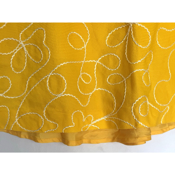 VTG Nicaya Embroidered Abstract Midi Skirt Size 14 Artsy Preppy Colorful Resort - Picture 7 of 13